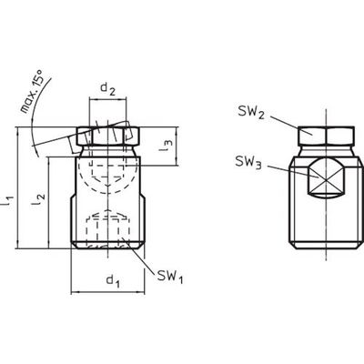 ロームヘルド・ハルダー HALDER ハンドクランク DIN469ストレート 形状F 24330.0151 1個 120-3870（直送品）