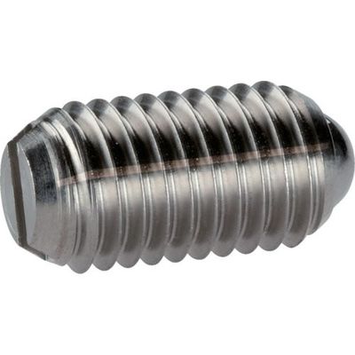 HALDER スプリングプランジャ ボール、スロット付 インチ 快削鋼 ピン/ボール径1/8 2B050.0112 1個（直送品）