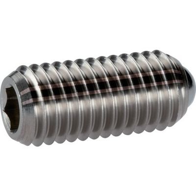 ロームヘルド・ハルダー HALDER スプリングプランジャ ボール、六角穴付 ステンレス鋼 バネ圧:強 22030.0248 1個（直送品）