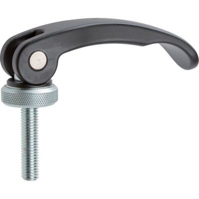 ロームヘルド・ハルダー HALDER 偏心クイッククランプレバー オネジ付 63mm M6 23390.0110 1個 107-8779（直送品）