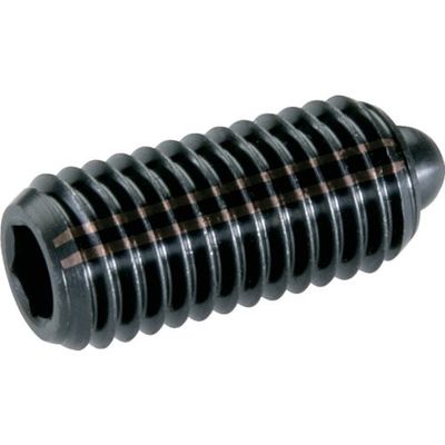 HALDER スプリングプランジャ スラストピン、六角穴付インチ快削鋼 ボール径0.499 2B030.0084 1個（直送品）