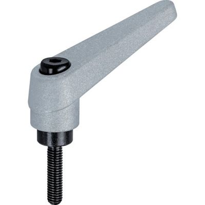 ロームヘルド・ハルダー HALDER 位置調整付クランピングレバー オネジ付 シルバー 24400.0243 1個 106-8177（直送品）