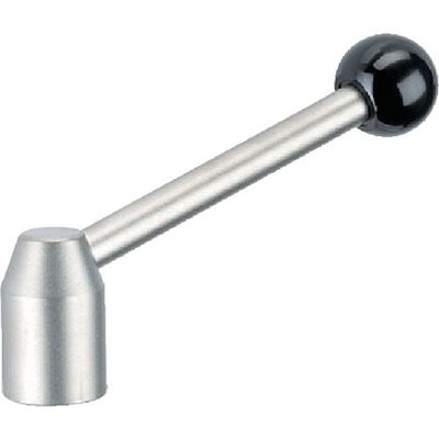 ロームヘルド・ハルダー HALDER クランピングレバー メネジ付 ステンレス鋼、サンドブラスト 24430.0236 1個（直送品）