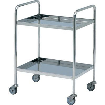 テックサス ステンレス両ハンドル式ミニテーブルワゴンスチールキャスター AW-U6045E 1台 810-6975（直送品）