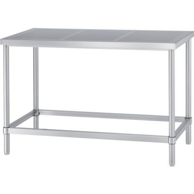 シンコー ステンレス作業台パンチング天板四方枠 間口1200×奥行600×高さ800 PWZ-12060 1台 123-9640（直送品）