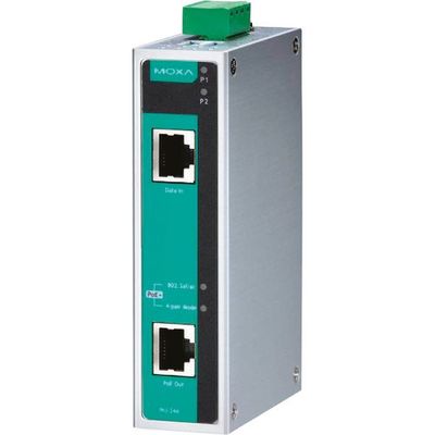 MOXA ギガビット IEEE802.3af/at ハイパワー PoE+ インジェクタ ワイド温度モデル INJ-24A-T 1個（直送品）