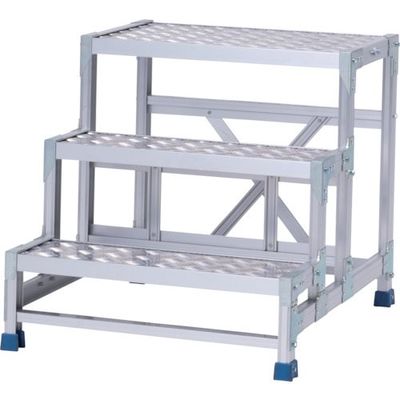 アルインコ 作業台(天板縞板タイプ)3段 CSBC366S 1台 520-5327（直送品）