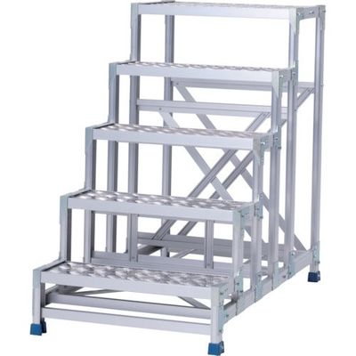 アルインコ 作業台(天板縞板タイプ)5段 CSBC5106S 1台 520-5330（直送品）