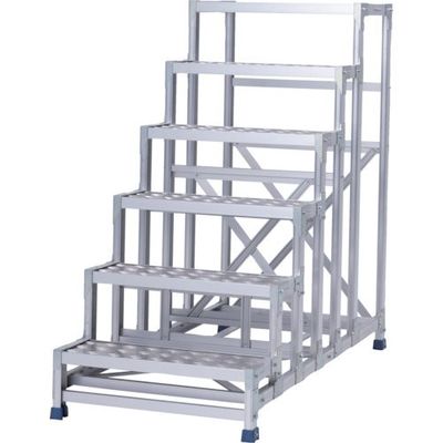 アルインコ 作業台(天板縞板タイプ)6段 CSBC6126S 1台 520-5333（直送品）