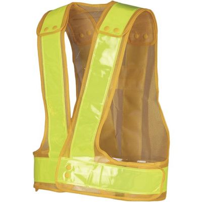 勝星産業 勝星 サイズ切替式安全ベスト イエロー×イエロー KA-460 1セット(10枚) 572-2597（直送品）
