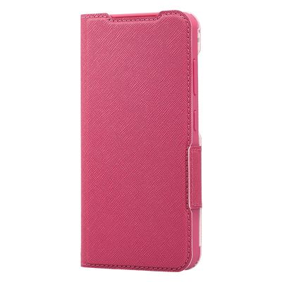 Galaxy S24 ケース レザー 手帳型 マグネット 衝撃吸収 超軽量 ピンク PM-G241PLFUJPND エレコム 1個（直送品）