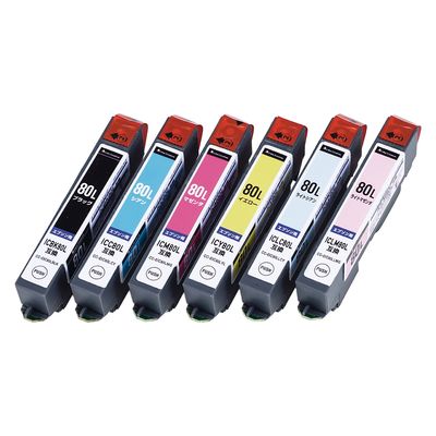 Color Creation エプソン（EPSON）用 互換インク CC-EIC80L-6ST 6色 IC6CL80L互換 1個（直送品）