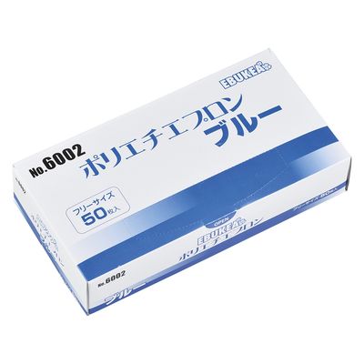 エブノ エブケアポリエチエプロン(袖無タイプ 24255901 6002(ブルー)50マイ 1梱(50入x20箱)（直送品）