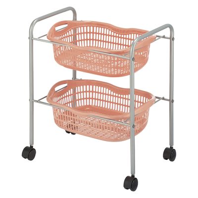 マツヨシ マツヨシSN脱衣カゴ(2段) 24450104 SN-BK03PO(ペールオレンジ) 1台（直送品）