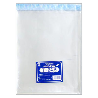 福助工業 テープ有 OPP袋 オーピーパック T-24.5 100枚入 00096081 1ケース(10個(1個×10)（直送品）