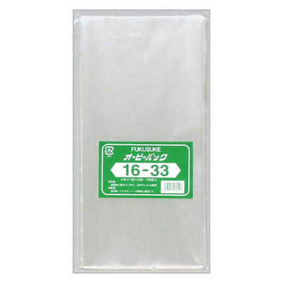 福助工業 テープ無 OPP袋 オーピーパック No.16-33 100枚入 00107456 1ケース(10個(1個×10)（直送品）