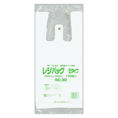 福助工業 レジ袋 レジバッグ 関西 No.30E 00157020 1ケース(2000個(100個×20)（直送品）