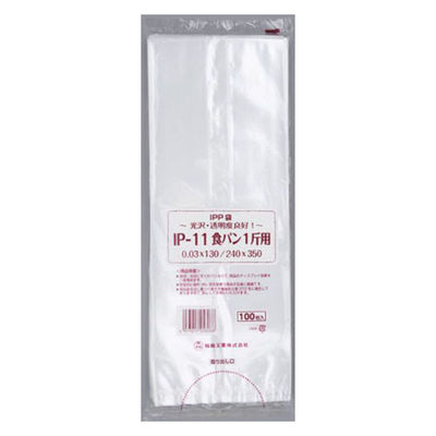 福助工業 IPP袋 IPP袋食パン1斤用 IP-11 00242995 1ケース(3000個(100個×30)（直送品）