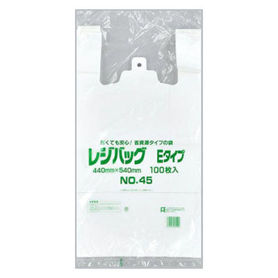 福助工業 レジ袋 レジバッグ 関東 No.45E 00248395 1ケース(1000個(100個×10)（直送品）