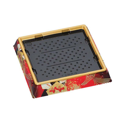 福助工業 寿司桶 新角桶9H-T 鳳凰赤 00271101 1ケース(300個(10個×30)（直送品）