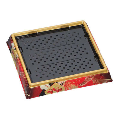 福助工業 寿司桶 新角桶10H-T 鳳凰赤 00271223 1ケース(240個(10個×24)（直送品）