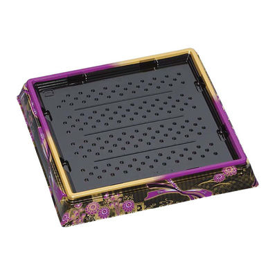 福助工業 寿司桶 新角桶15H-T 蒔絵紫 00271387 1ケース(200個(10個×20)（直送品）