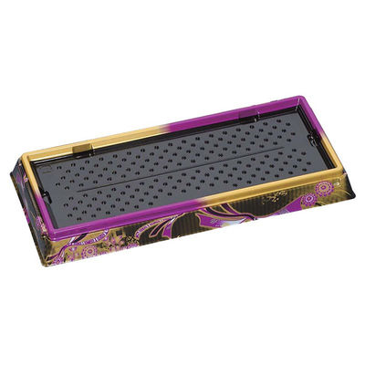 福助工業 寿司桶 新角桶210H-T 蒔絵紫 00272258 1ケース(240個(10個×24)（直送品）