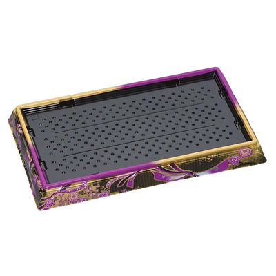 福助工業 寿司桶 新角桶310H-T 蒔絵紫 00272286 1ケース(160個(10個×16)（直送品）