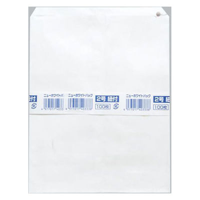 福助工業 惣菜向け平袋 ニューホワイトパック 2号 紐付 00348835 1ケース(5000個(500（直送品）