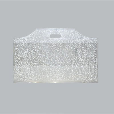 福助工業 ポリ手提げ袋 フラットバッグ L かすみ草 00465791 1ケース(800個(100個×8)（直送品）