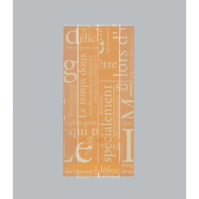 福助工業 合掌袋 合掌ガゼット袋 GT(透明タイプ) No.22洋柄オレンジ 00555096 1ケース(5000個(100個×50)（直送品）