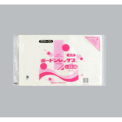 福助工業 青果向け防曇袋 ボードンレックス#20No.23-38 4穴プラ 00577453 1ケース(4000個(1000個×4)（直送品）