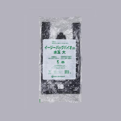 福助工業 バイオマスレジ袋 イージーバッグバイオ25 水玉柄 大 00652311 1ケース(1000個(100個×10)（直送品）