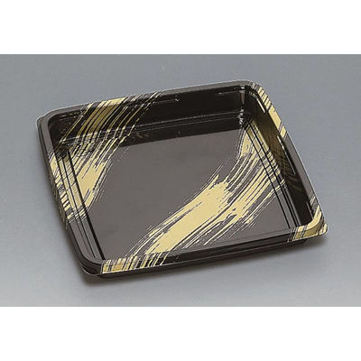 福助工業 寿司桶 角桶2H-SN 黒金彩 00685210 1ケース(200個(10個×20)（直送品）