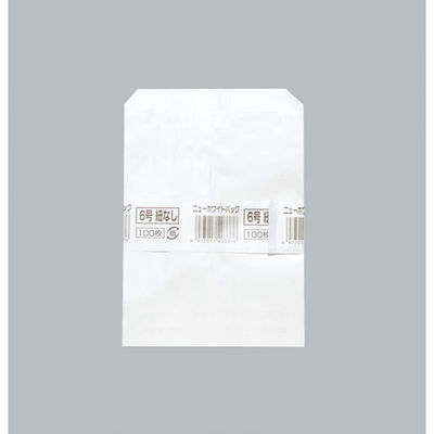 福助工業 惣菜向け平袋 ニューホワイトパック 6号 紐なし 00753865 1ケース(10000個(50（直送品）