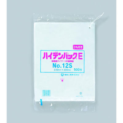 福助工業 ポリ袋 ハイデンパックE No.12S 紐付 00753885 1ケース(15000個(500個×30)（直送品）