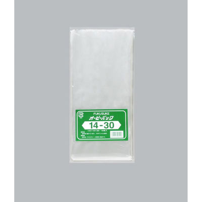 福助工業 テープ無 OPP袋 オーピーパックC No.14-30 100枚入 00756193 1ケース(50個(1個×50（直送品）
