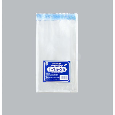 福助工業 テープ有 OPP袋 オーピーパックC T-15-25 100枚入 00756291 1ケース(50個(1個×50)（直送品）