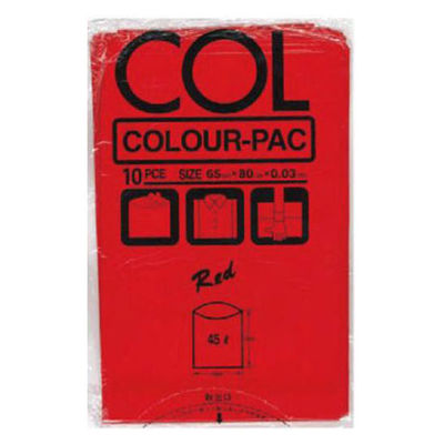 ベルベ ローデンポリ袋 カラーパック KP-12 レッド 00757070 1ケース(300個(10個×30)（直送品）
