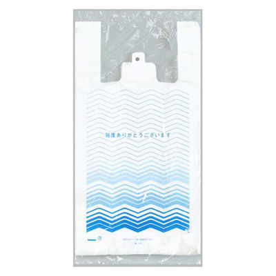 福助工業 レジ袋 イージーバッグ 関西 No.45柄-1(波) 00761976 1ケース(1000個(100個×10)（直送品）