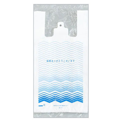 福助工業 レジ袋 イージーバッグ 関西 No.40柄-1(波) 00761975 1ケース(1000個(100個×10)（直送品）