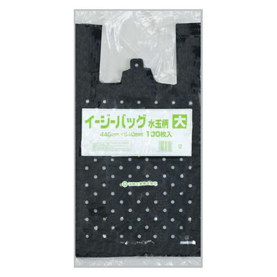 福助工業 レジ袋 イージーバッグ 水玉柄(大) 00761977 1ケース(1000個(100個×10)（直送品）
