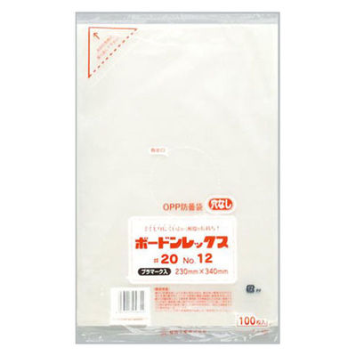 福助工業 青果用袋 ボードンレックス#20No.12 穴なしプラ 00762372 1ケース(4000個(100個×40)（直送品）