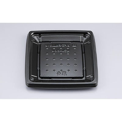 シーピー化成 惣菜容器 BFコモ角皿内18 黒 本体(N) 0146518000525 1ケース(600個(50個×12)（直送品）