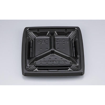 シーピー化成 惣菜容器 BFコモ角皿内18-3 黒 本体 0147618030525 1ケース(600個(50個×12)（直送品）