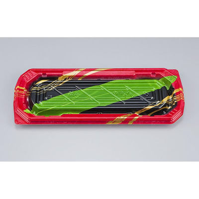 シーピー化成 寿司容器 UFN大将15 水面笹赤 本体 0190115008465 1ケース(800個(50個×16)（直送品）