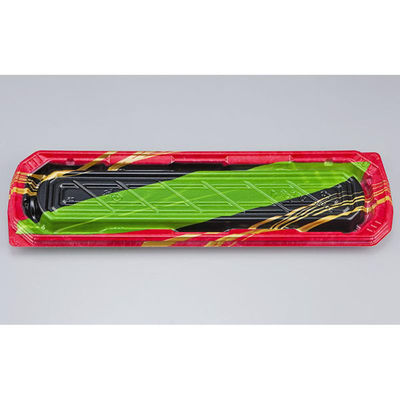 シーピー化成 寿司容器 UFN大将17 水面笹赤 本体 0190117008465 1ケース(300個(50個×6)（直送品）