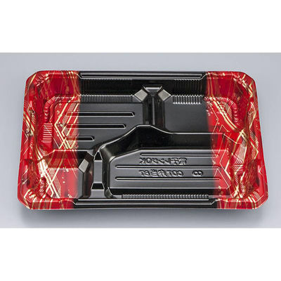 シーピー化成 弁当容器 COT弁当87 フレーム赤 本体(N) 0228187001365 1ケース(600個(50個×12)（直送品）