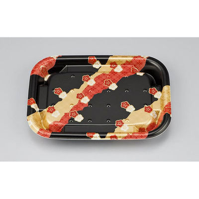 シーピー化成 惣菜容器 TNえにし15 小花黒 本体 0256015004905 1ケース(1200個(50個×24)（直送品）