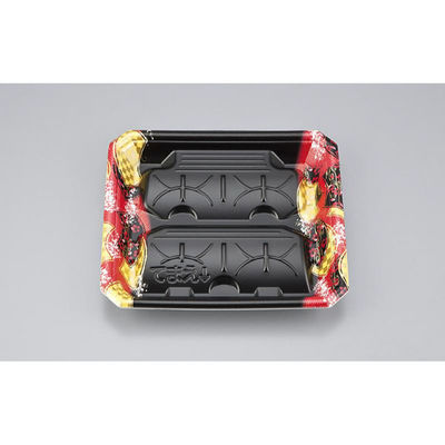 シーピー化成 発泡トレー SFプレート62 舞扇赤 0273506200955 1ケース(900個(50個×18)（直送品）